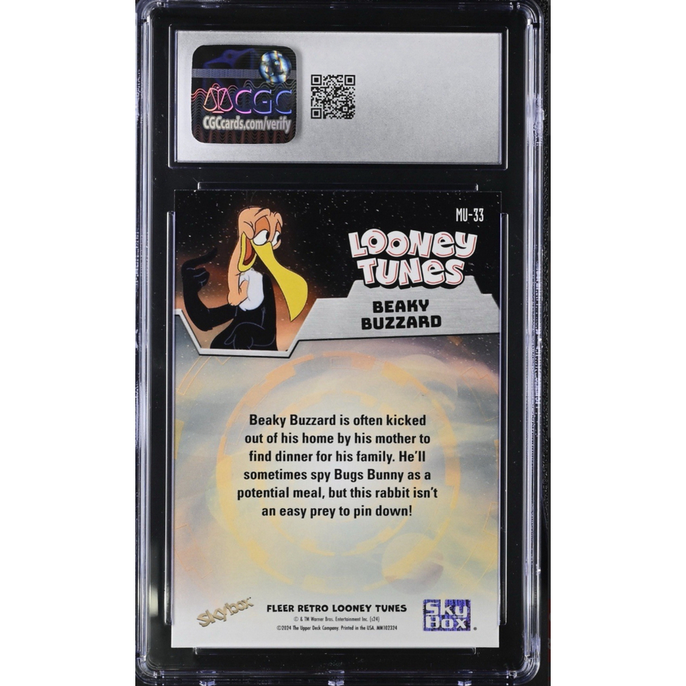 2024 Fleer Retro Looney Tunes #MU-33 Beaky Buzzard CGC 9 Mint Holographic Card - Picture 3 of 4